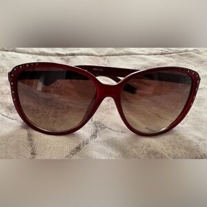Panama Jack Burgundy studded UVA/UVB protection oversized retro boho Sunglasses